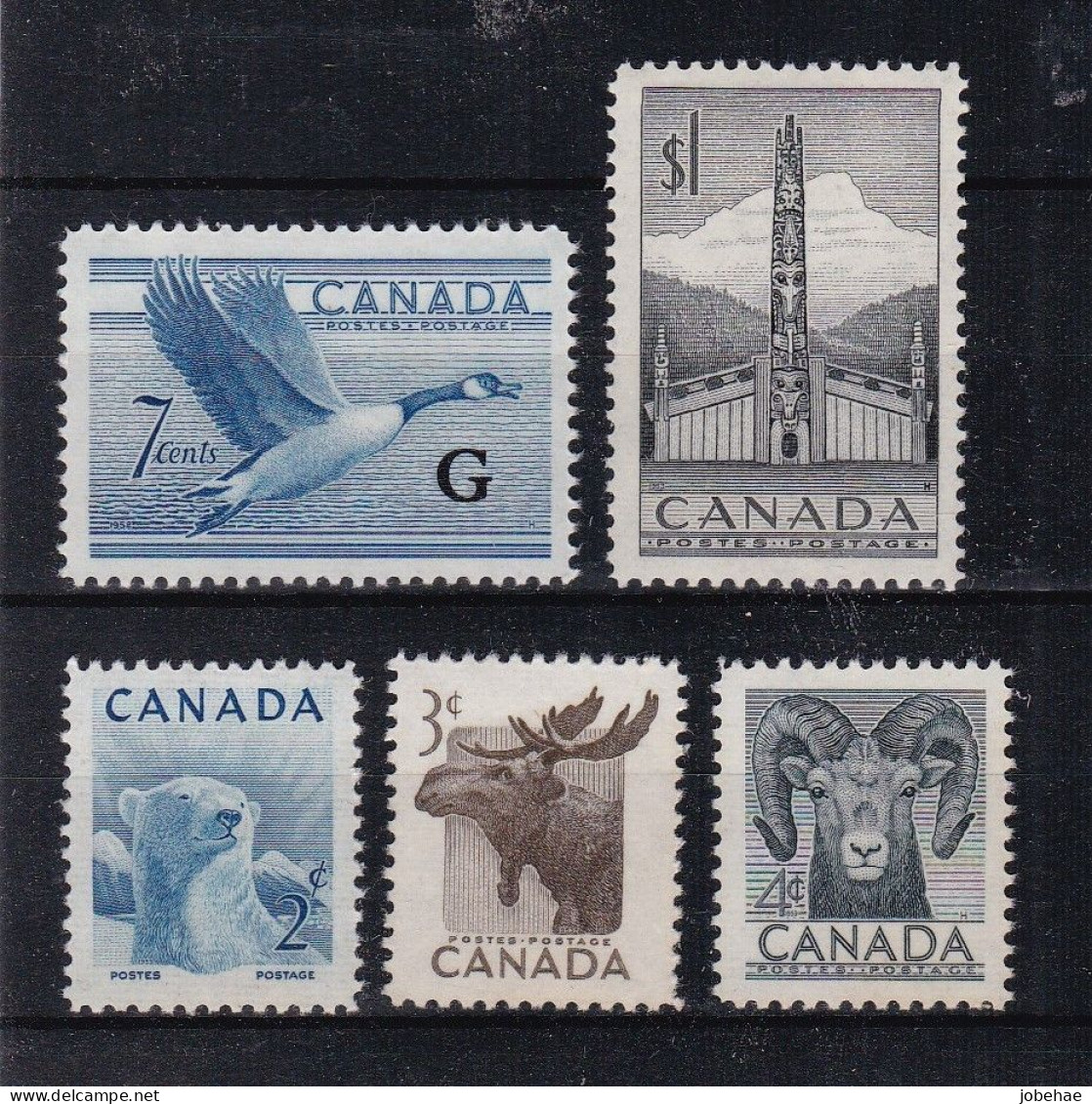 Canada YT° 255-259 - Usati