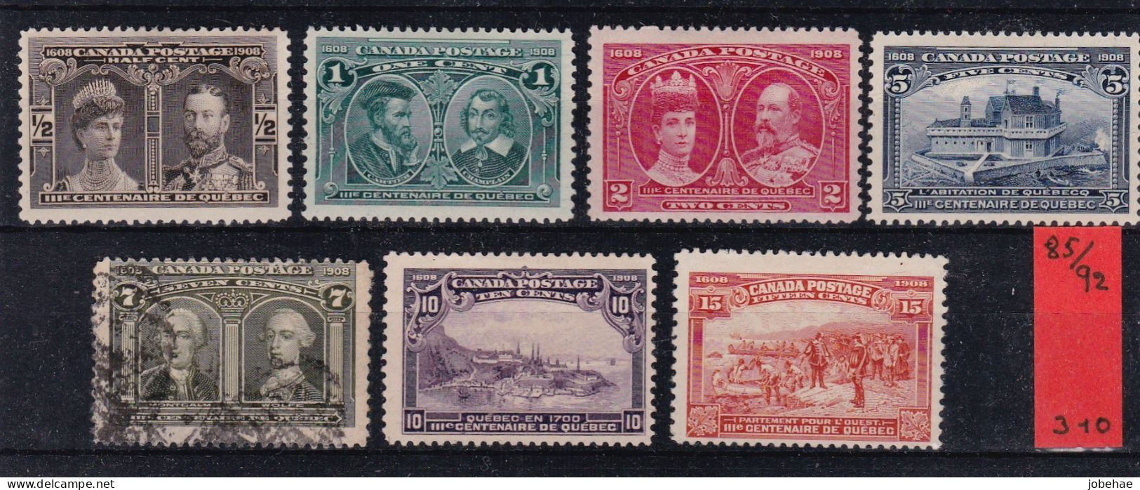 Canada YT° 85-92 - Used Stamps