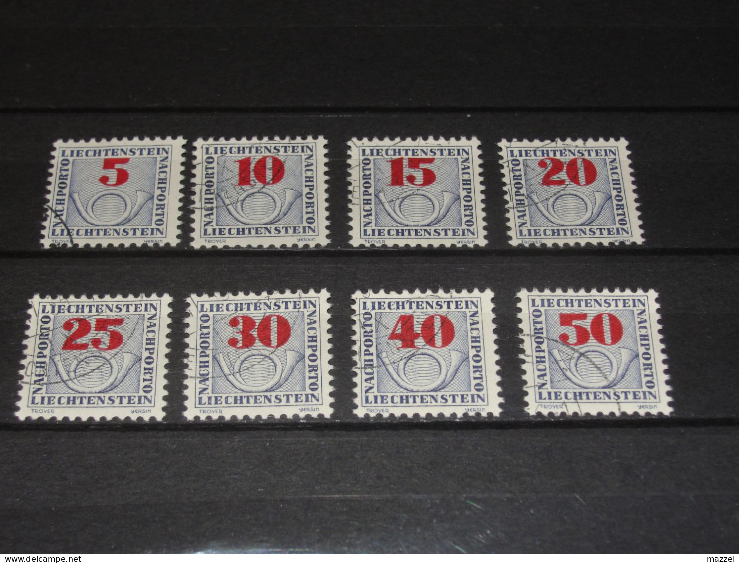 LIECHTENSTEIN   SERIE 21-28   PORT  GEBRUIKT (USED) - Segnatasse