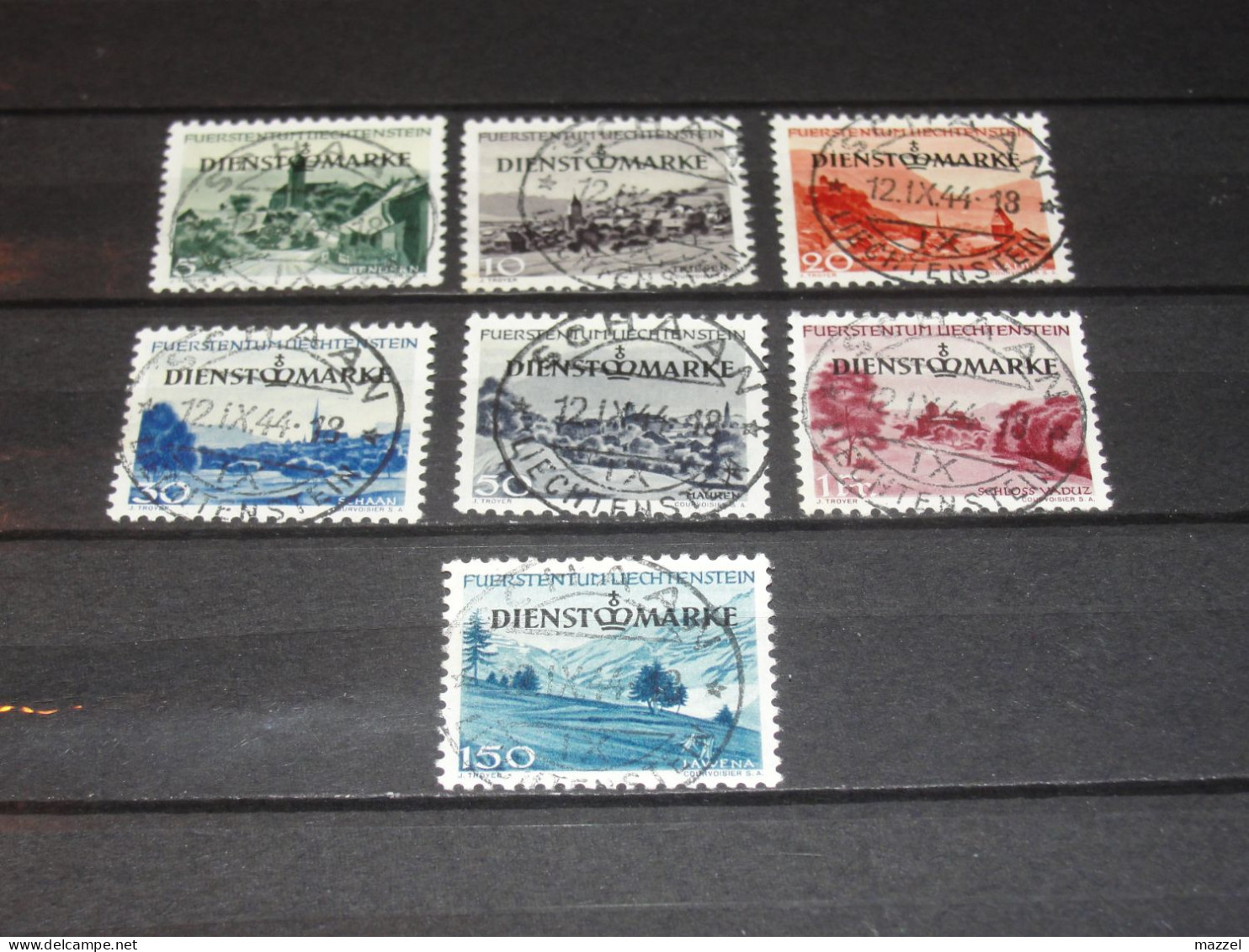 LIECHTENSTEIN   SERIE 28-34  DIENST  GEBRUIKT (USED) - Service