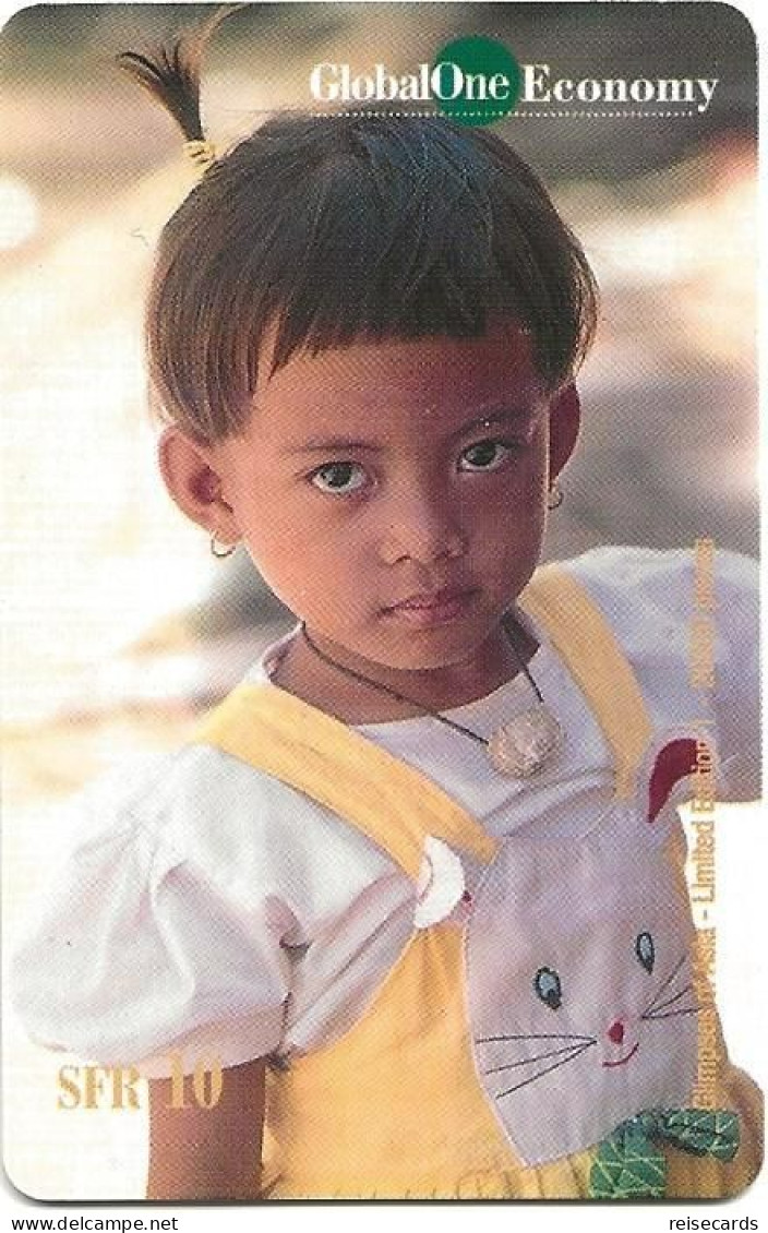 Switzerland: Prepaid GlobalOne - Glimpses Of Asia 1. Little Boy - Switzerland