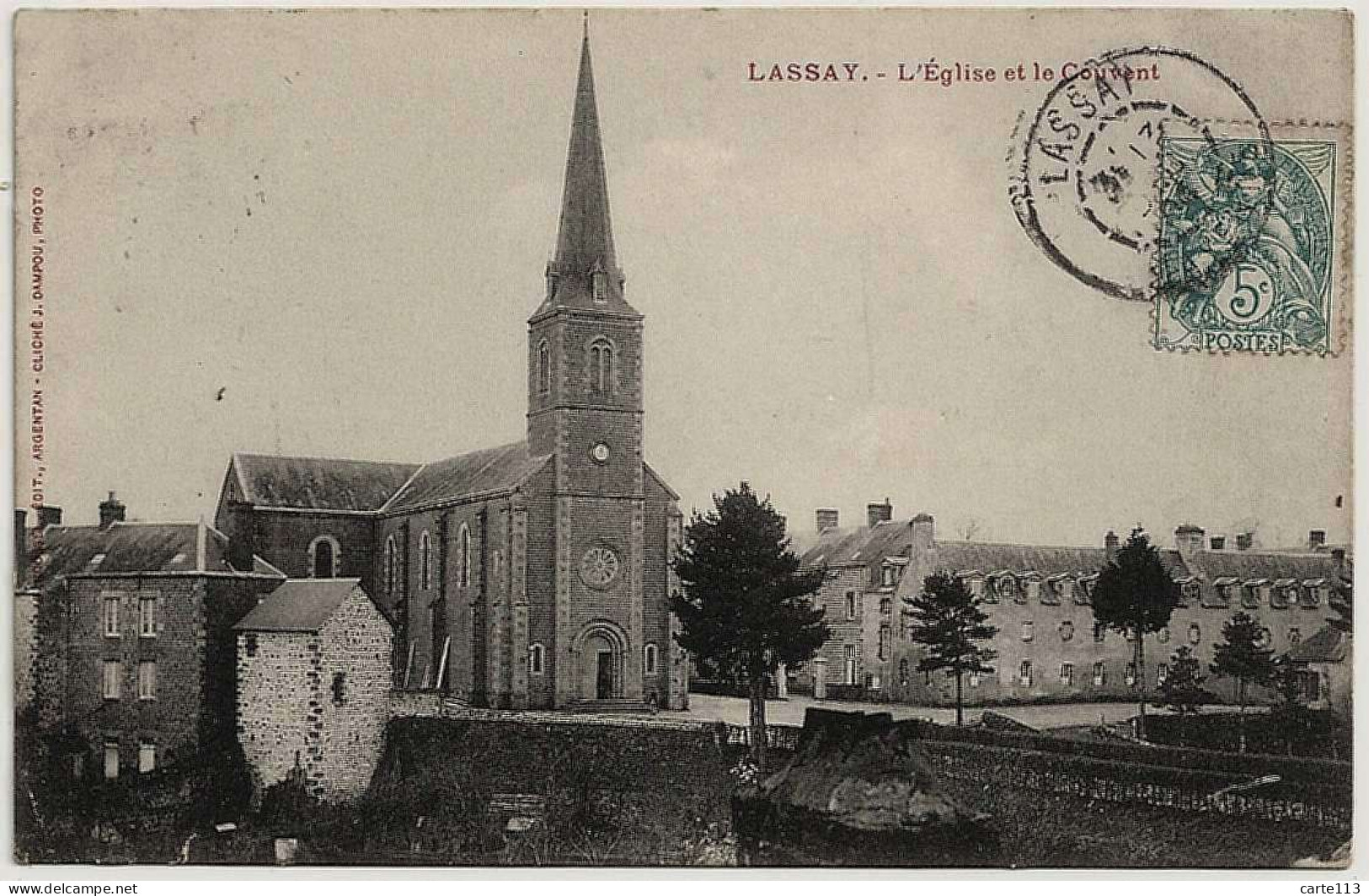 53 - B30661CPA - LASSAY - Eglise Et  Couvent - Très Bon état - MAYENNE - Lassay Les Chateaux