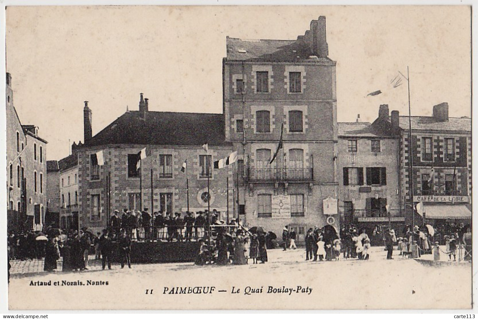 44 - B17389CPA - PAIMBOEUF - Le Quai BOULAY- PATY- Fete - Orchestre - Très Bon état - LOIRE-ATLANTIQUE - Paimboeuf