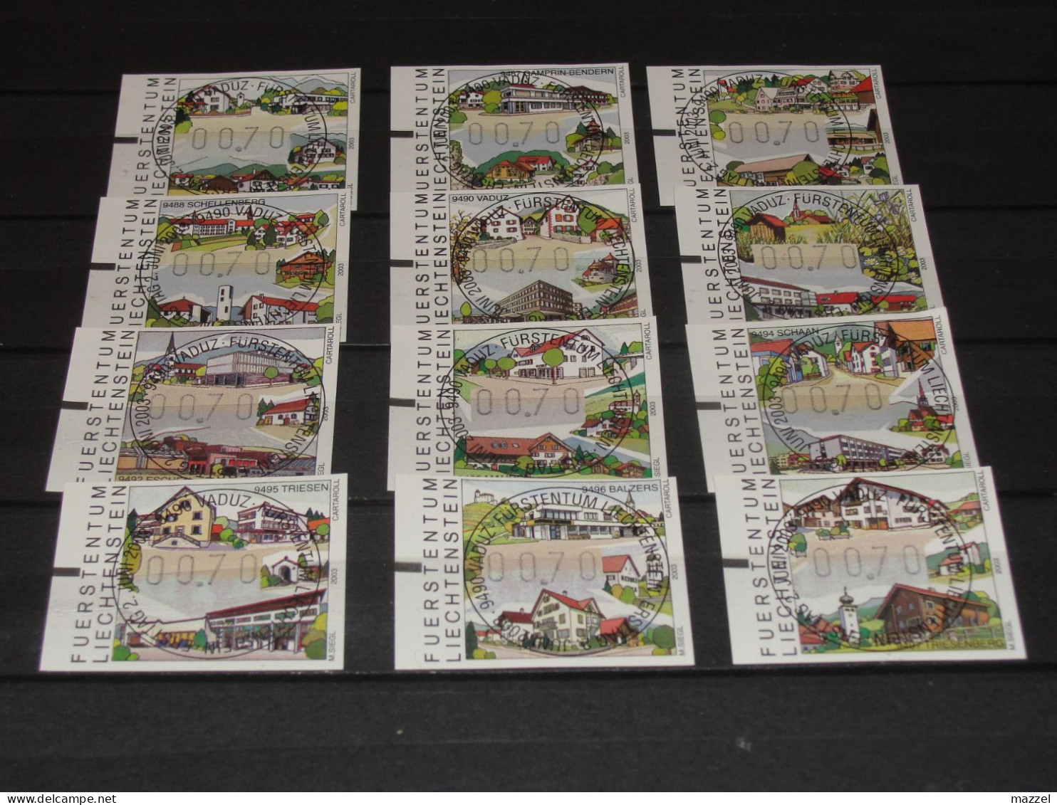 LIECHTENSTEIN   SERIE 12-23  AUTOMAATZEGELS  GEBRUIKT (USED) - Vignette [ATM]