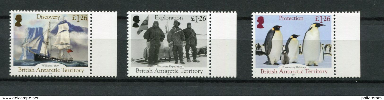 British Antarctic Territory - Mi.Nr. 825 / 827 - "200. Jahrestag Der Entdeckung Der Antarktis" ** / MNH (Jahr 2019) - Ongebruikt