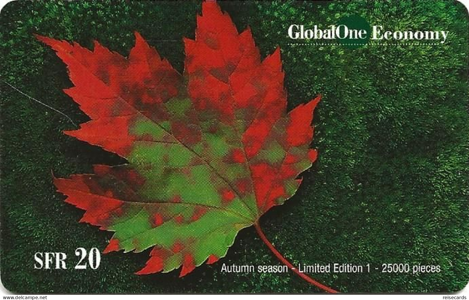 Switzerland: Prepaid GlobalOne - Autumn Season 1. Maple Leaf - Switzerland