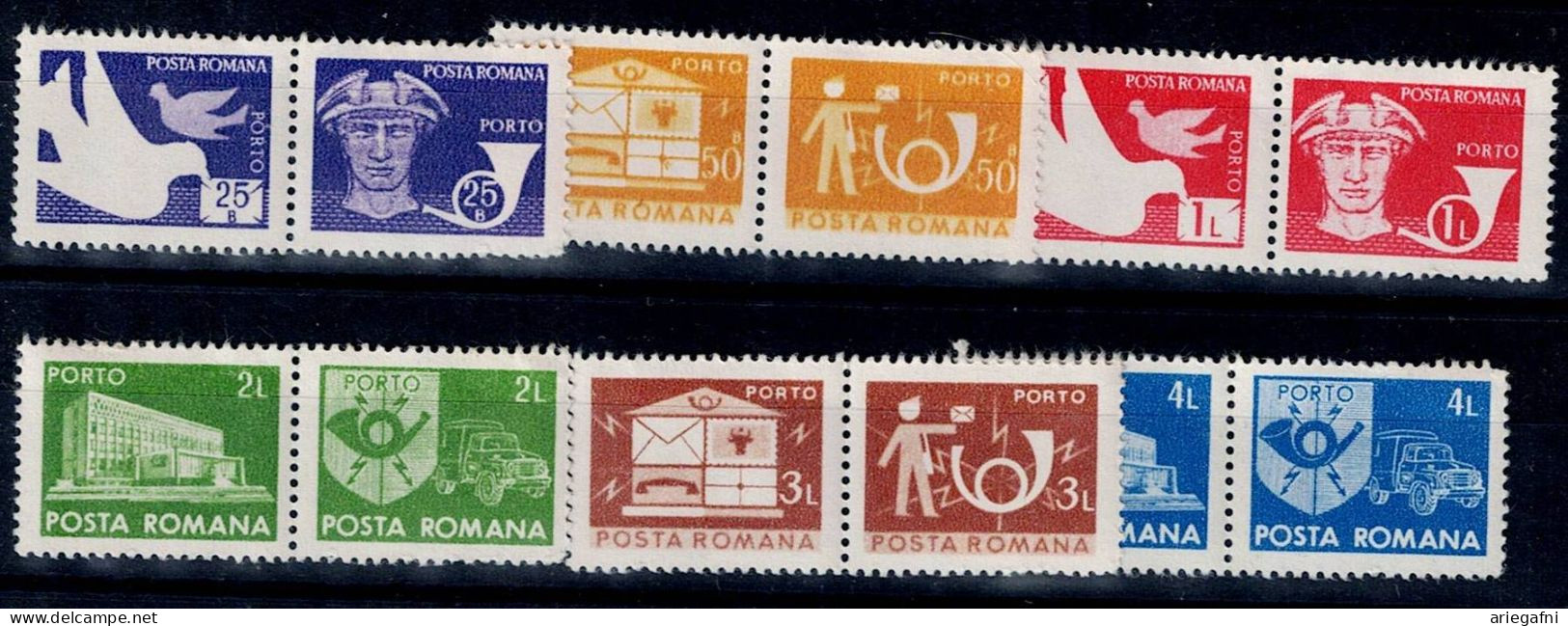 ROMANIA 1962 POSTAGE DUE MI No 125-30 MNH VF!! - Impuestos