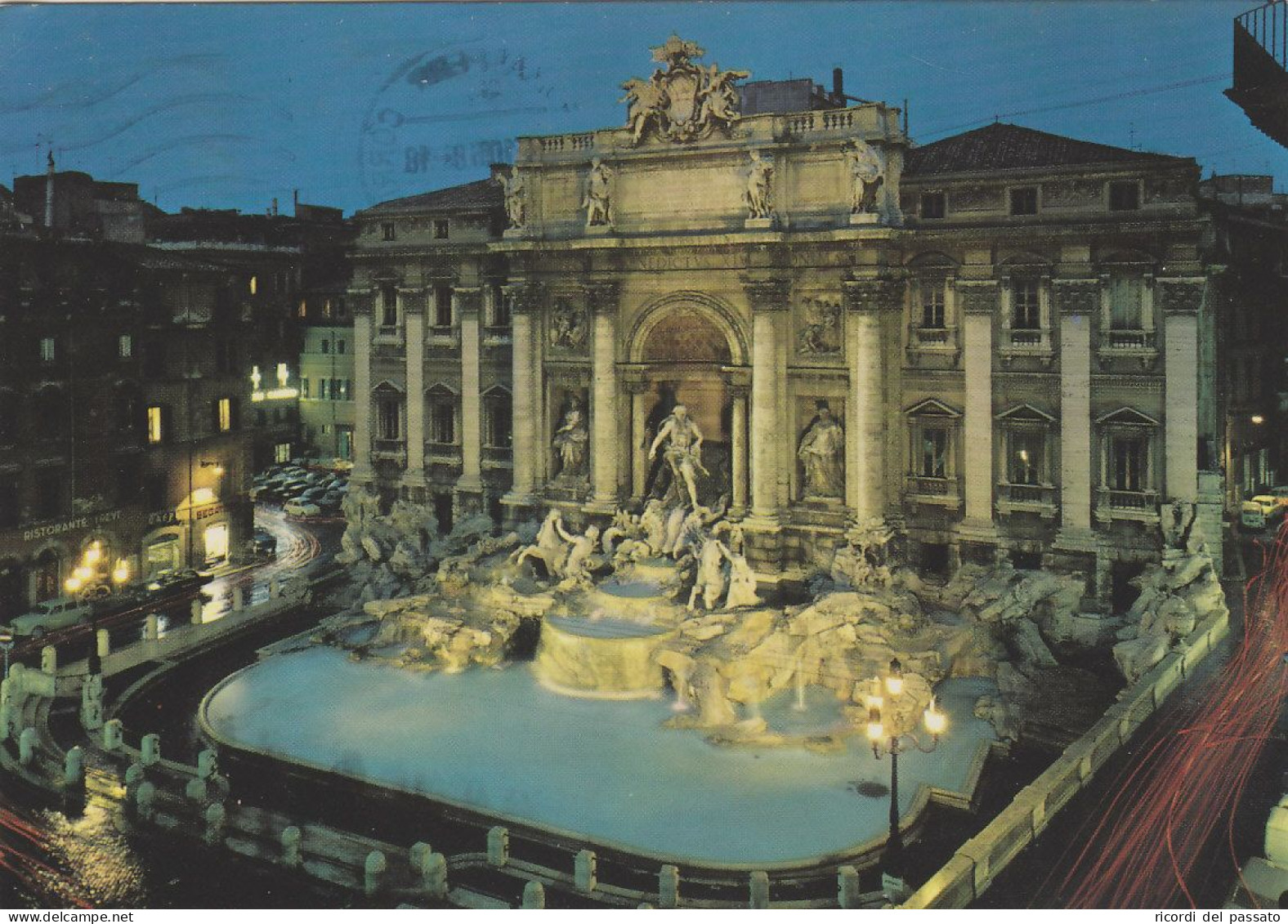 Cartolina Roma - Fontana Di Trevi - Notturno - Fontana Di Trevi