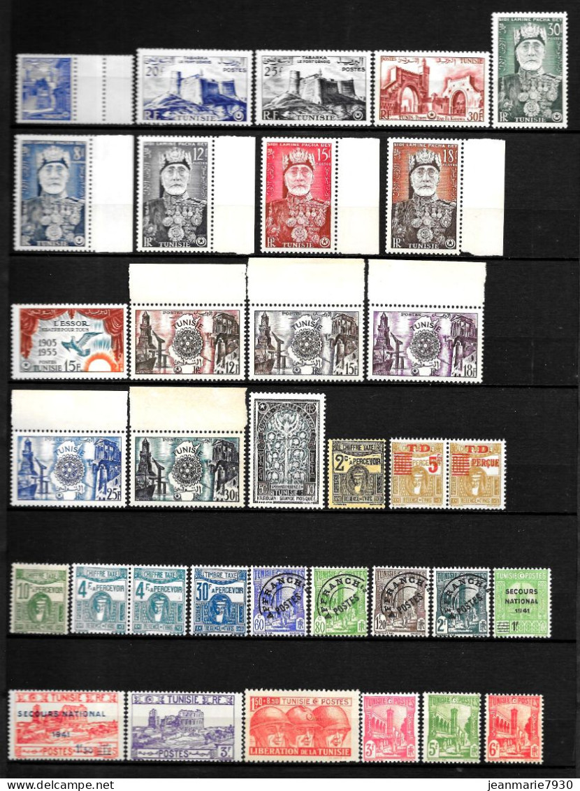 1C129 - TUNISIE - LOT DE TIMBRES NEUF */**- COTE > 100.00 € - Andere & Zonder Classificatie