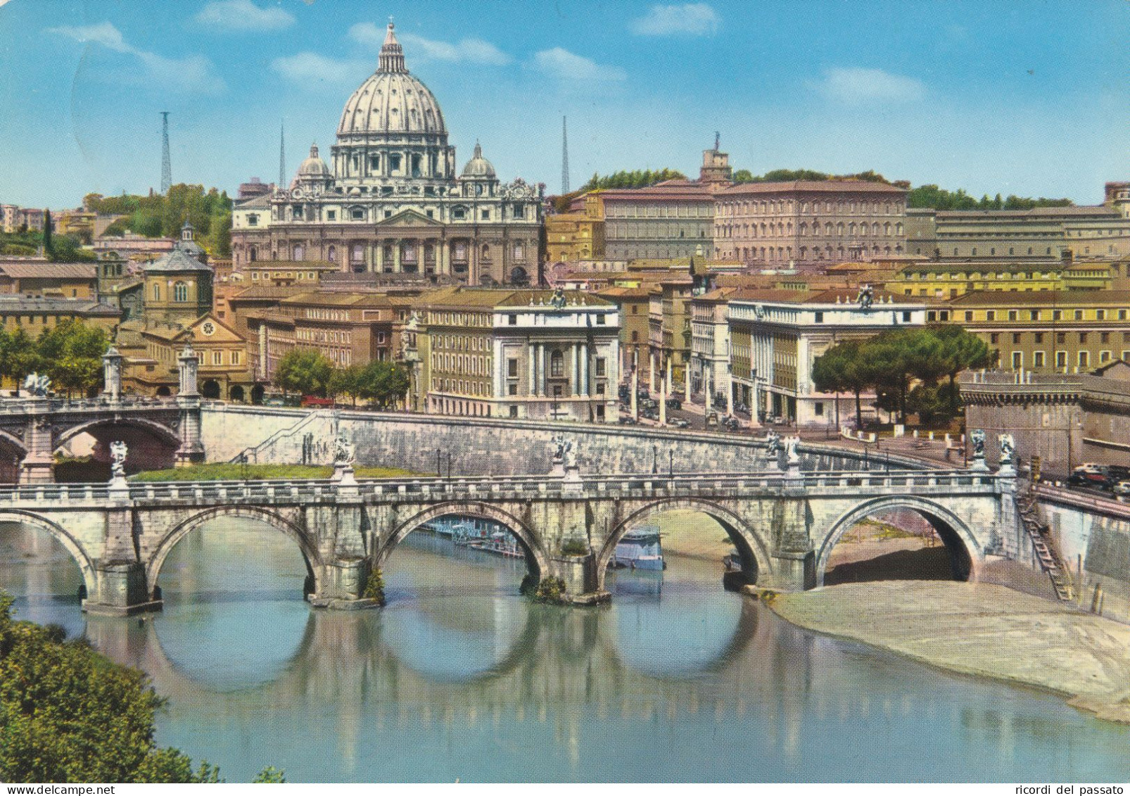 Cartolina Roma - Ponte Sant'angelo E Basilica Di S.pietro - Ponti
