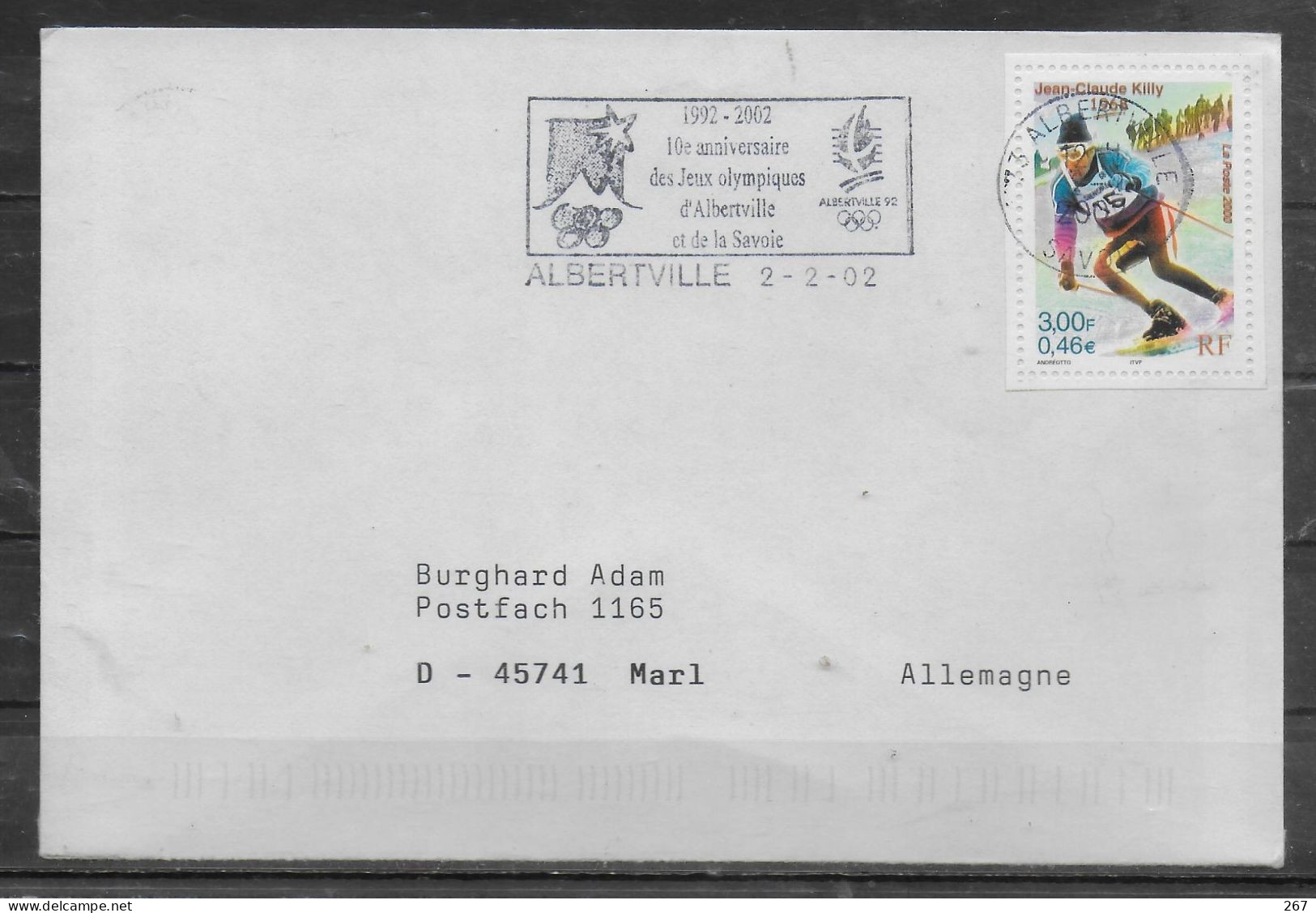 FRANCE Lettre 2002 Albertville  Jo 1992 Ski - Winter 1992: Albertville