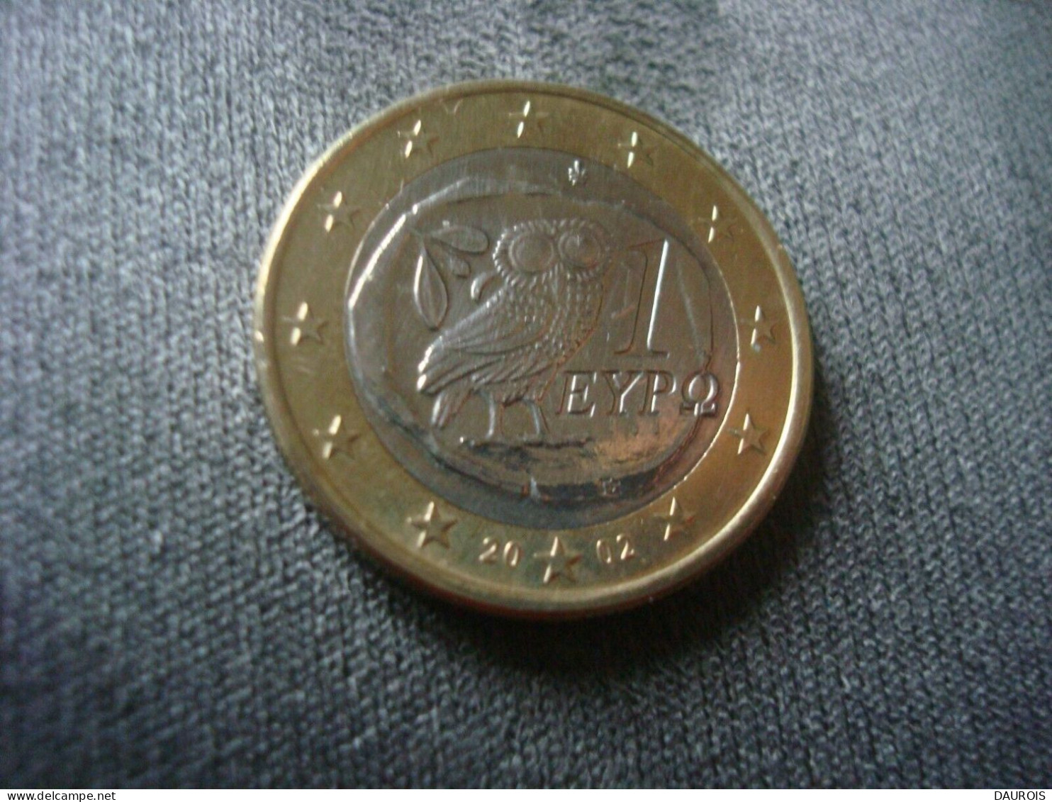 Rare ! Ces 2 1 € Grèce 2002 une frappée d'un S-l'AUTRE MOINS DE GRAINS(CARTE)