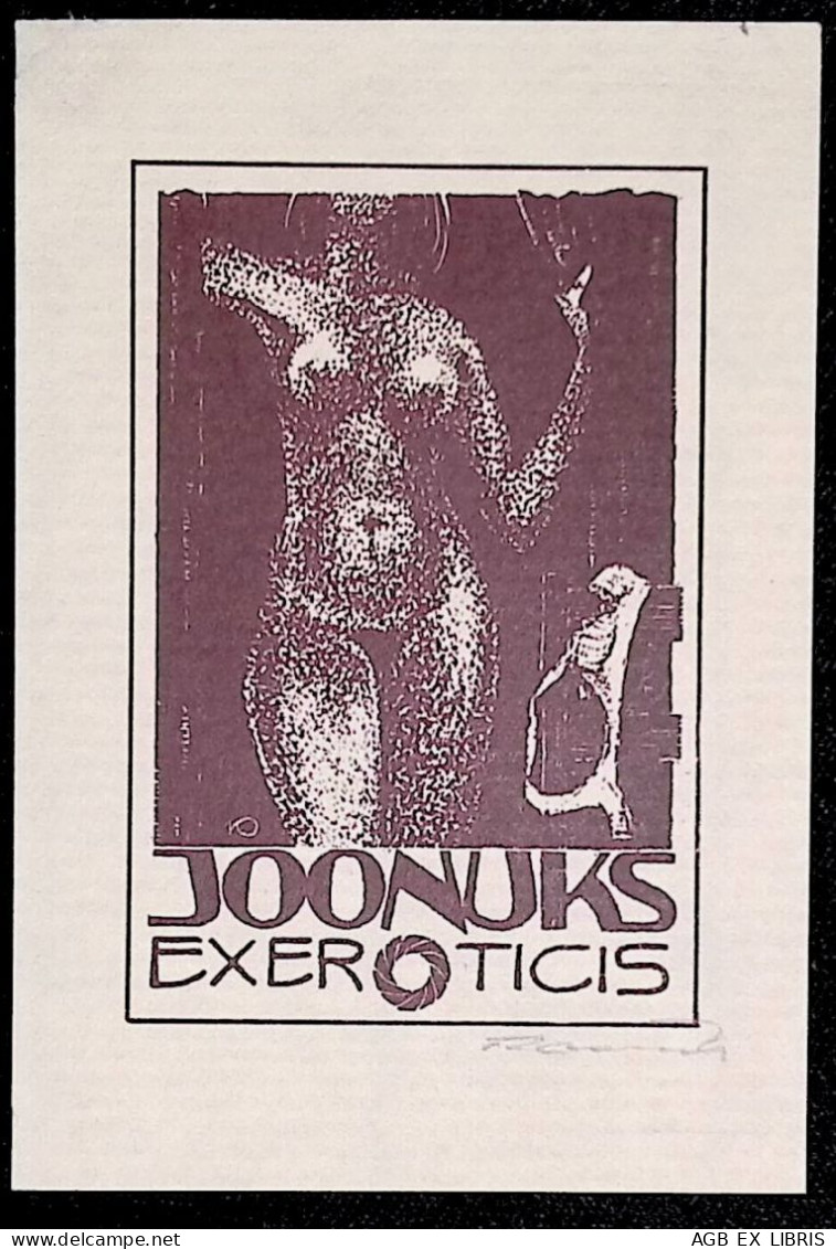 EX LIBRIS HUBERT ROCKENBERGER Per JOONUKS L27b-F01 P7  EX EROTICIS - Ex-libris