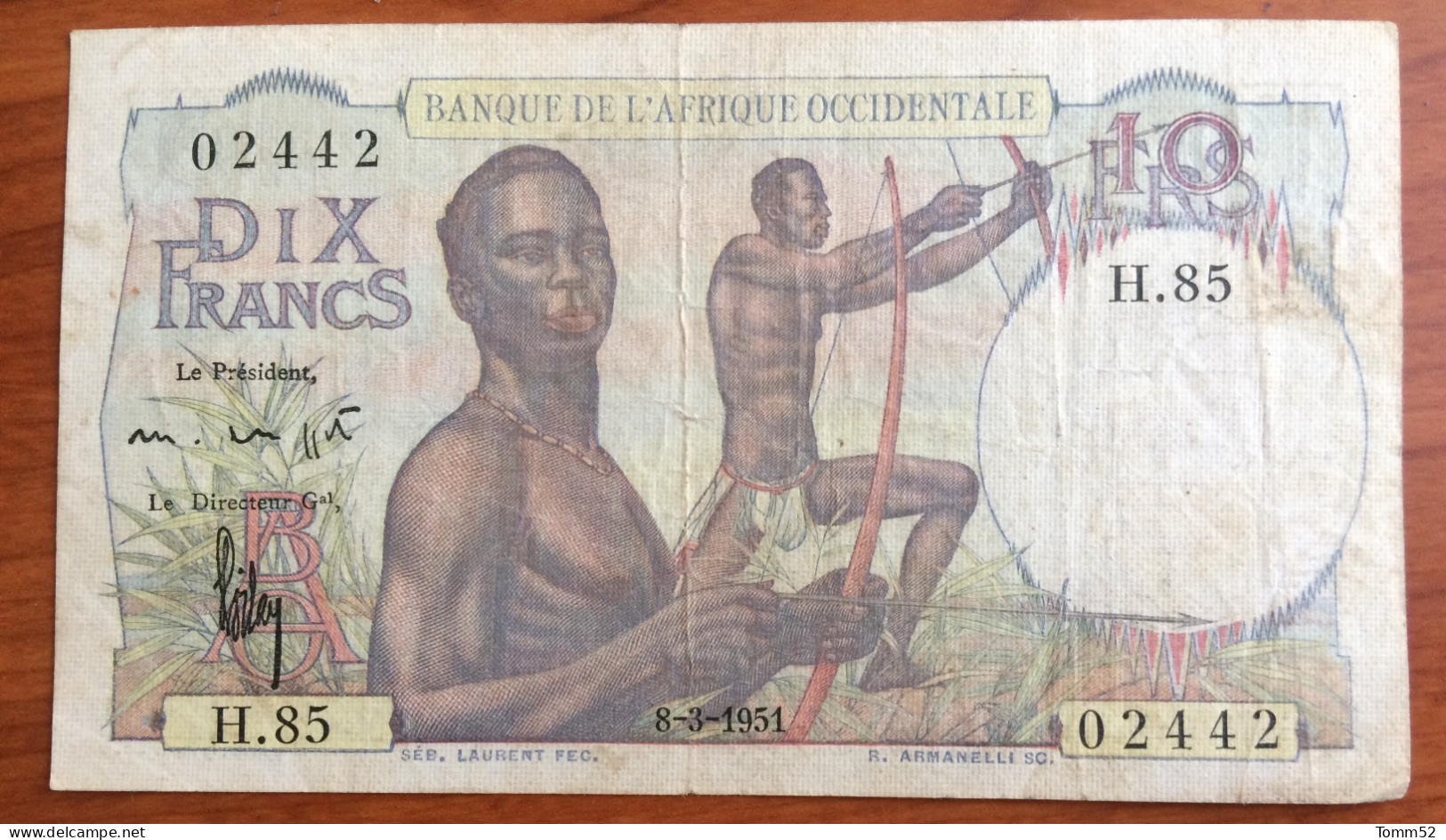 AFRICA OCCIDENTALE 10 Francs 1951. - Other - Africa