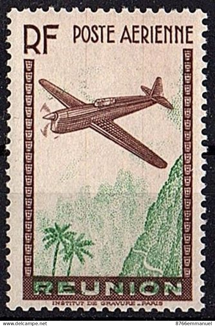 REUNION AERIEN N°5b N**  Variété Sans Valeur Faciale - Airmail