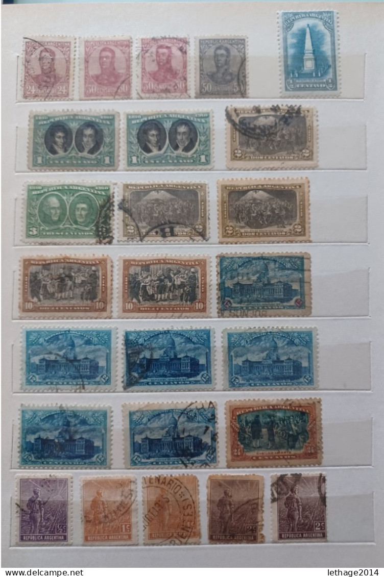 ARGENTINA BIG STOCK 5 ALBUM 1870/1998 CANCEL MNH PERFIN OVERPRINT FRAGMANT TAXE 75 SCANNERS