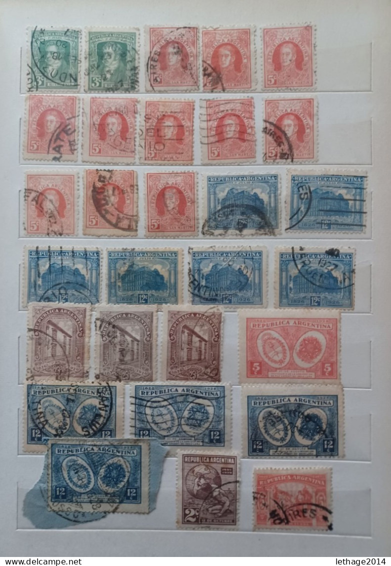 ARGENTINA BIG STOCK 5 ALBUM 1870/1998 CANCEL MNH PERFIN OVERPRINT FRAGMANT TAXE 75 SCANNERS