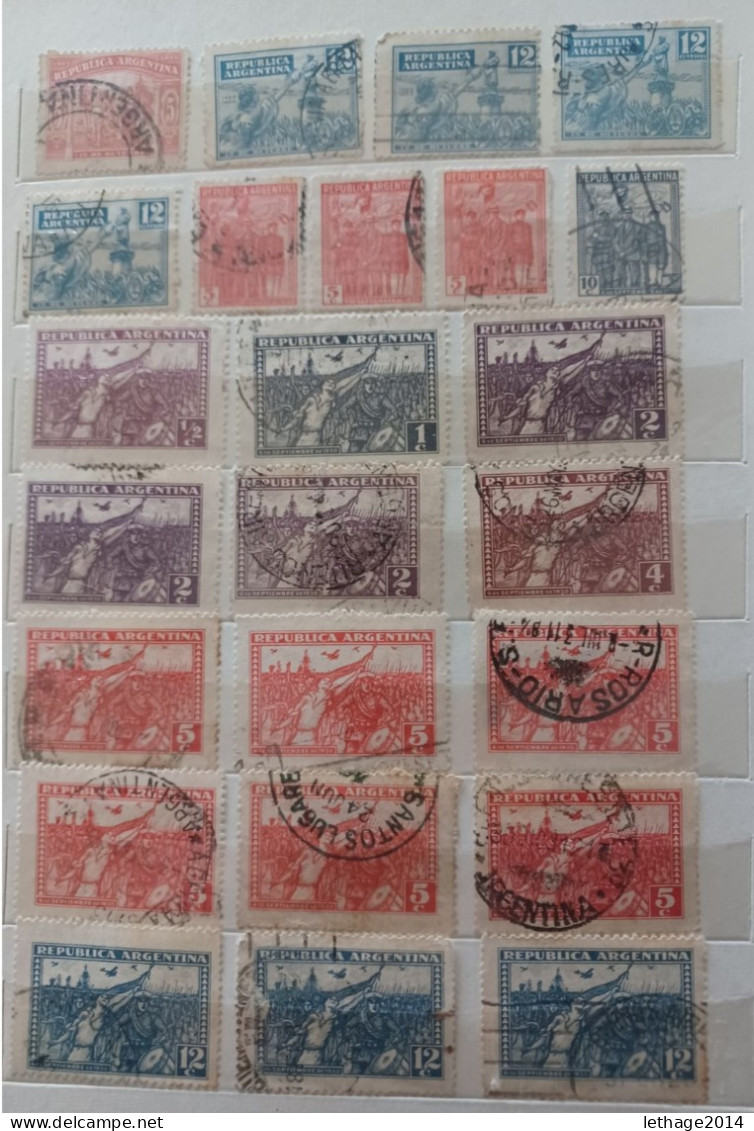 ARGENTINA BIG STOCK 5 ALBUM 1870/1998 CANCEL MNH PERFIN OVERPRINT FRAGMANT TAXE 75 SCANNERS