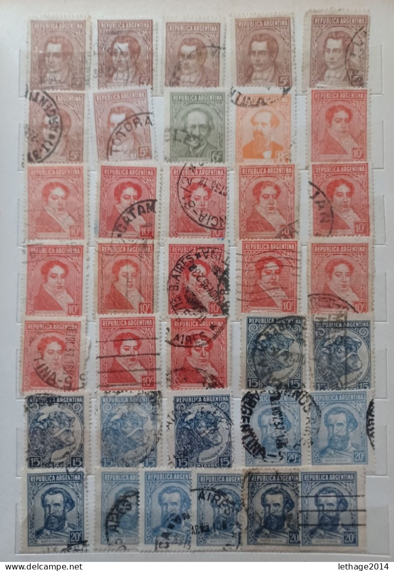 ARGENTINA BIG STOCK 5 ALBUM 1870/1998 CANCEL MNH PERFIN OVERPRINT FRAGMANT TAXE 75 SCANNERS