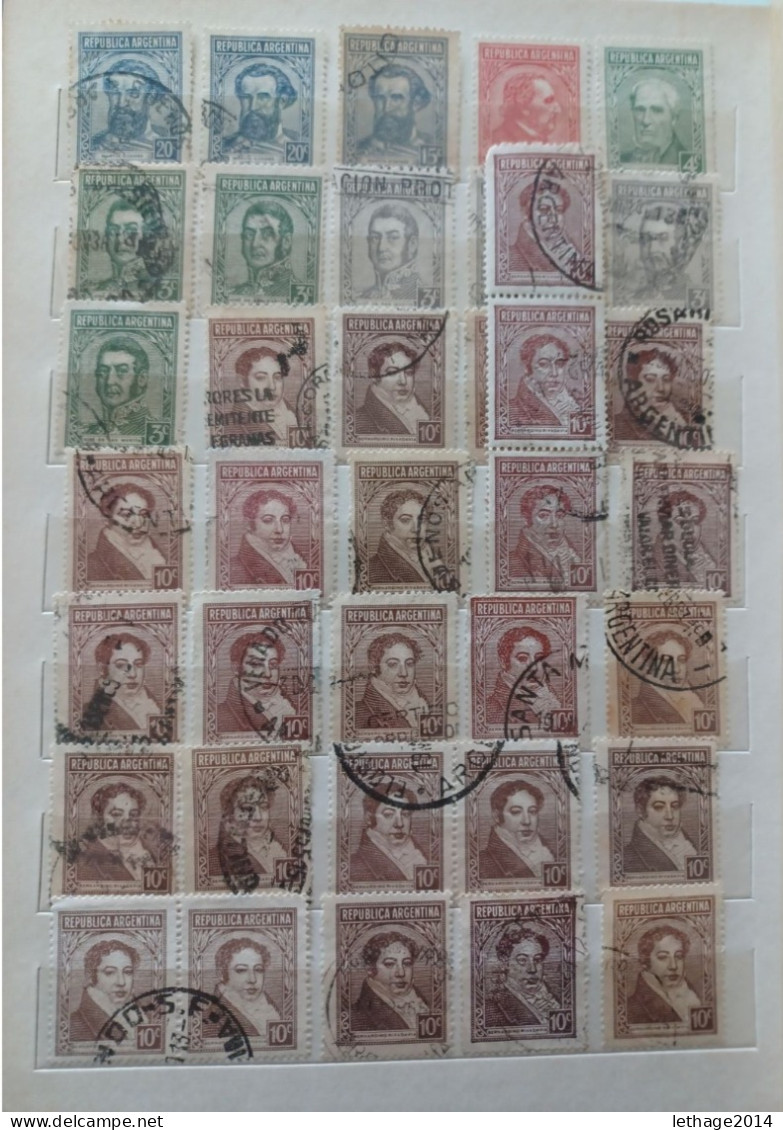 ARGENTINA BIG STOCK 5 ALBUM 1870/1998 CANCEL MNH PERFIN OVERPRINT FRAGMANT TAXE 75 SCANNERS