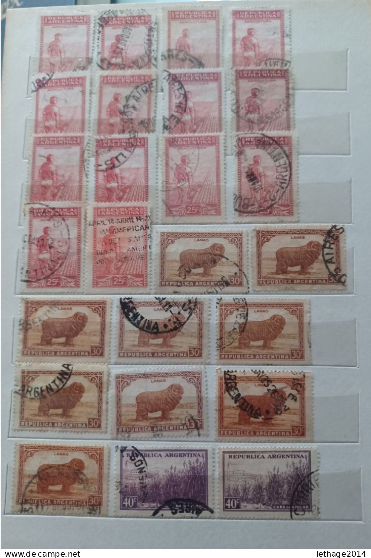 ARGENTINA BIG STOCK 5 ALBUM 1870/1998 CANCEL MNH PERFIN OVERPRINT FRAGMANT TAXE 75 SCANNERS