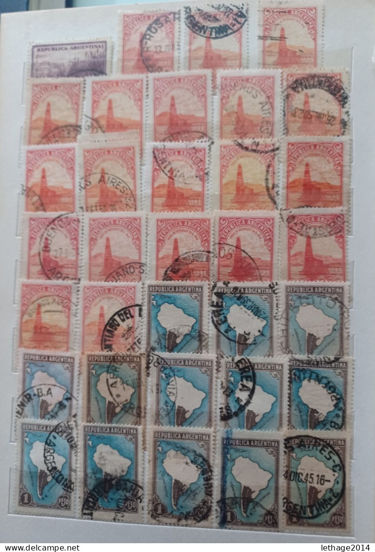 ARGENTINA BIG STOCK 5 ALBUM 1870/1998 CANCEL MNH PERFIN OVERPRINT FRAGMANT TAXE 75 SCANNERS