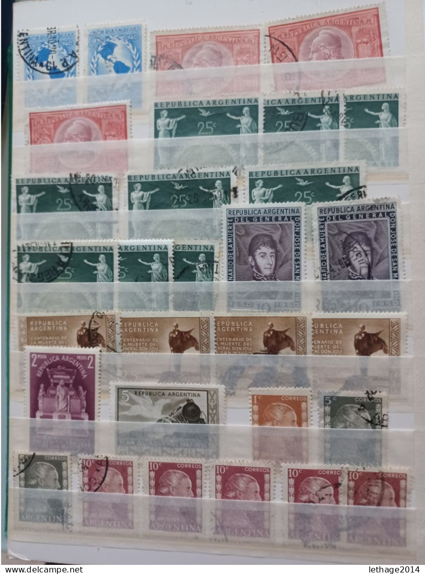 ARGENTINA BIG STOCK 5 ALBUM 1870/1998 CANCEL MNH PERFIN OVERPRINT FRAGMANT TAXE 75 SCANNERS