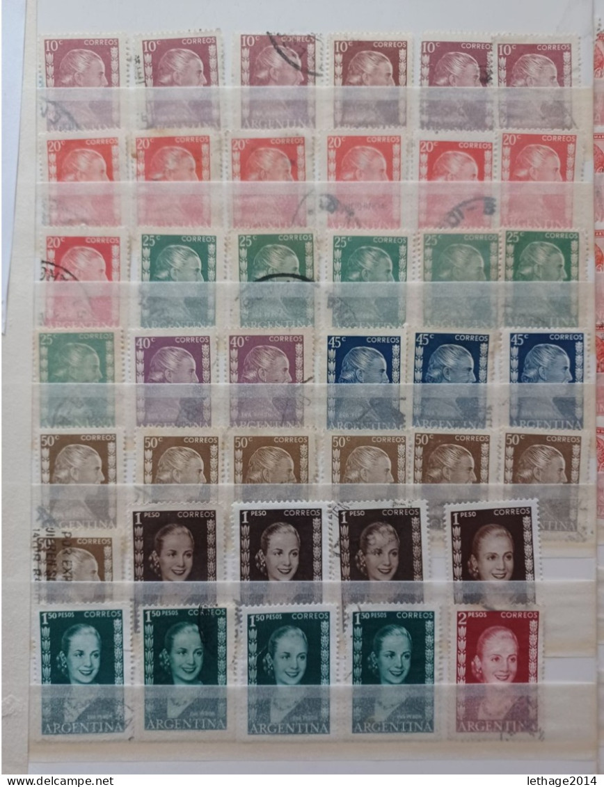 ARGENTINA BIG STOCK 5 ALBUM 1870/1998 CANCEL MNH PERFIN OVERPRINT FRAGMANT TAXE 75 SCANNERS