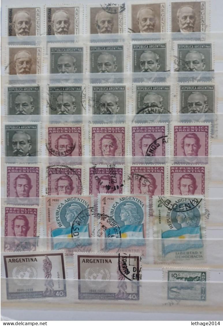 ARGENTINA BIG STOCK 5 ALBUM 1870/1998 CANCEL MNH PERFIN OVERPRINT FRAGMANT TAXE 75 SCANNERS