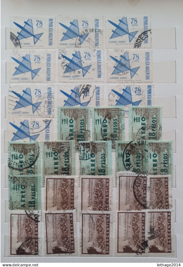 ARGENTINA BIG STOCK 5 ALBUM 1870/1998 CANCEL MNH PERFIN OVERPRINT FRAGMANT TAXE 75 SCANNERS