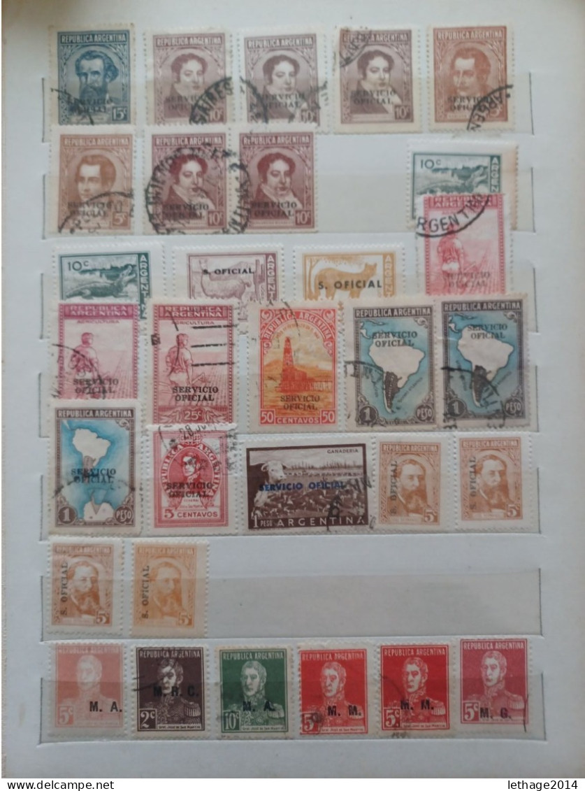 ARGENTINA BIG STOCK 5 ALBUM 1870/1998 CANCEL MNH PERFIN OVERPRINT FRAGMANT TAXE 75 SCANNERS