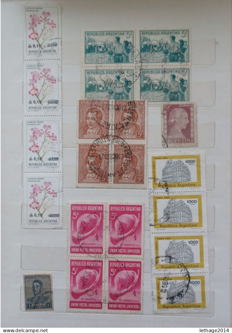 ARGENTINA BIG STOCK 5 ALBUM 1870/1998 CANCEL MNH PERFIN OVERPRINT FRAGMANT TAXE 75 SCANNERS