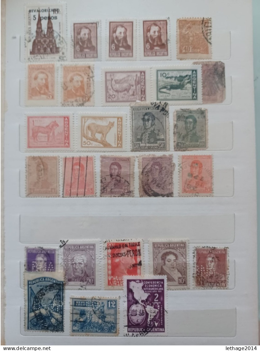 ARGENTINA BIG STOCK 5 ALBUM 1870/1998 CANCEL MNH PERFIN OVERPRINT FRAGMANT TAXE 75 SCANNERS