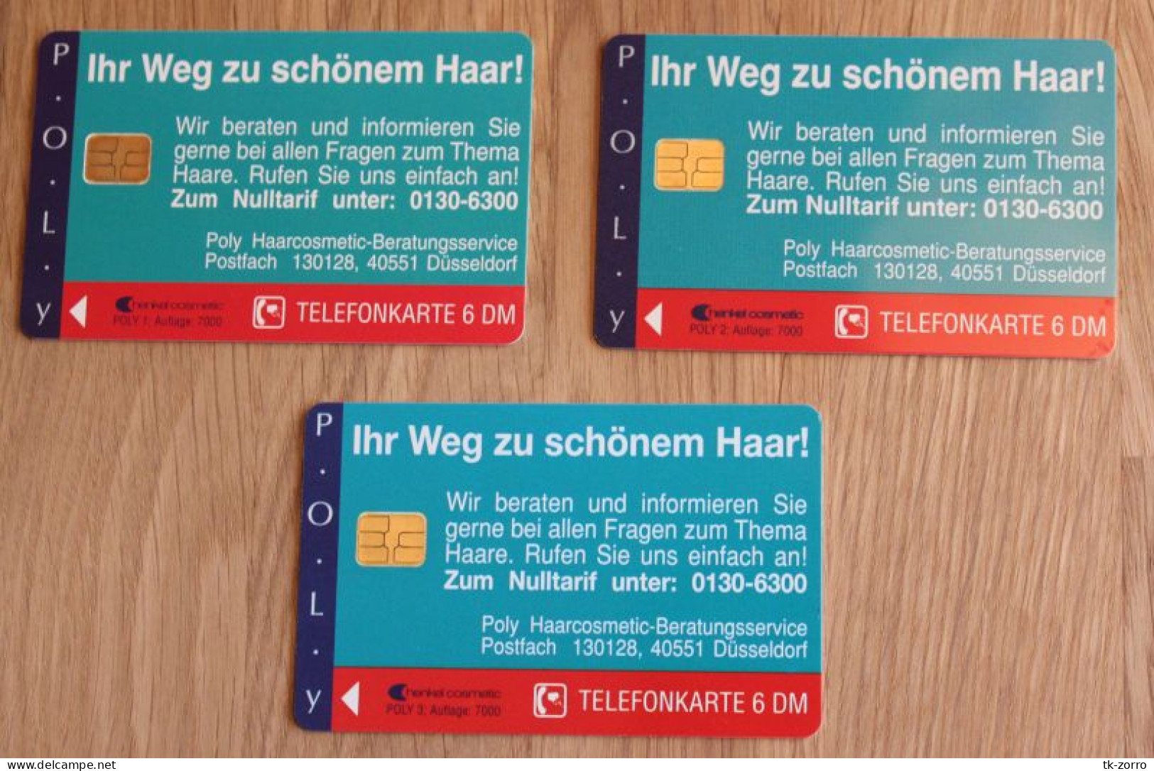 Schwarzkopf Werbetelefonkarten: Poly Swing O 1332, Poly Soft O 442 Und Polykur K 041 Mint/unused An Sammler Abzugeben. - O-Series: Kundenserie Vom Sammlerservice Ausgeschlossen