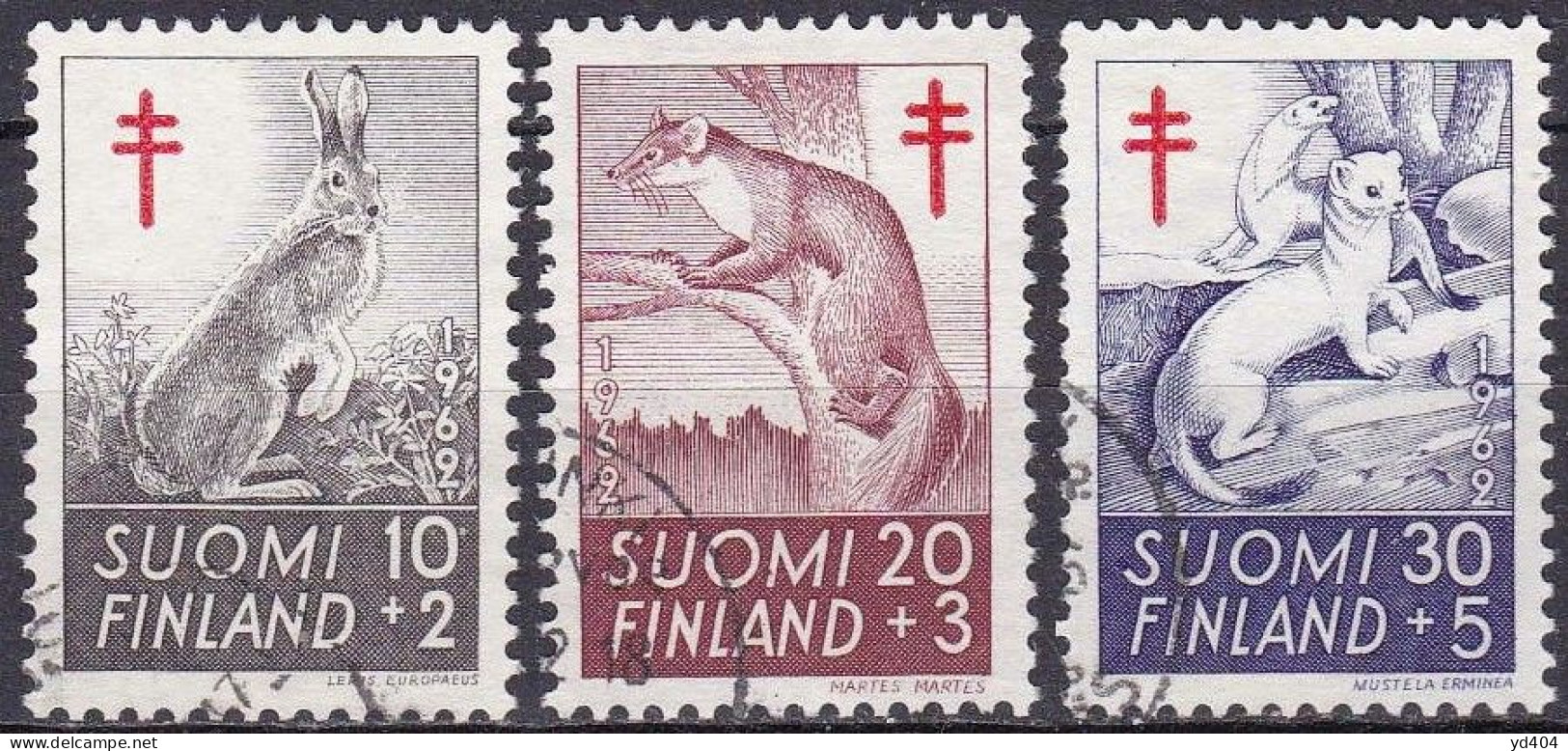 FI110 – FINLANDE – FINLAND – 1962 – ANTI-TUBERCULOSIS FUND – Y&T 527/29 USED - Oblitérés