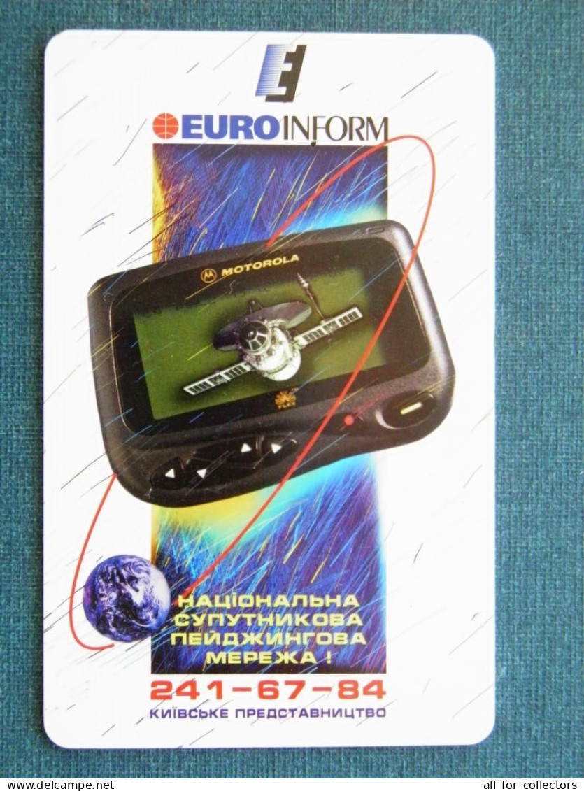 Phonecard Chip Advertising Pager Euroinform Satellite 2520 Units 90 Calls UKRAINE - Ucrania