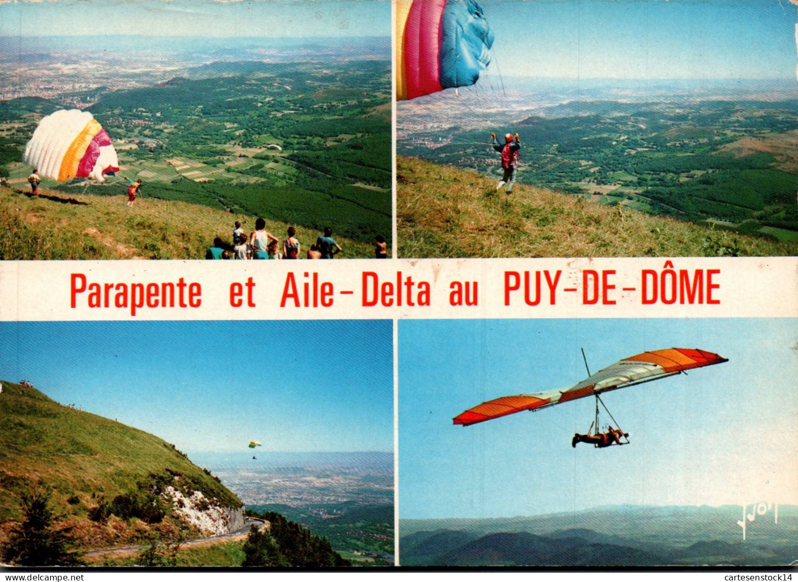 N°41467 Z -cpsm Parapente Et Aile Delta Au Puy De Dôme - Sailing
