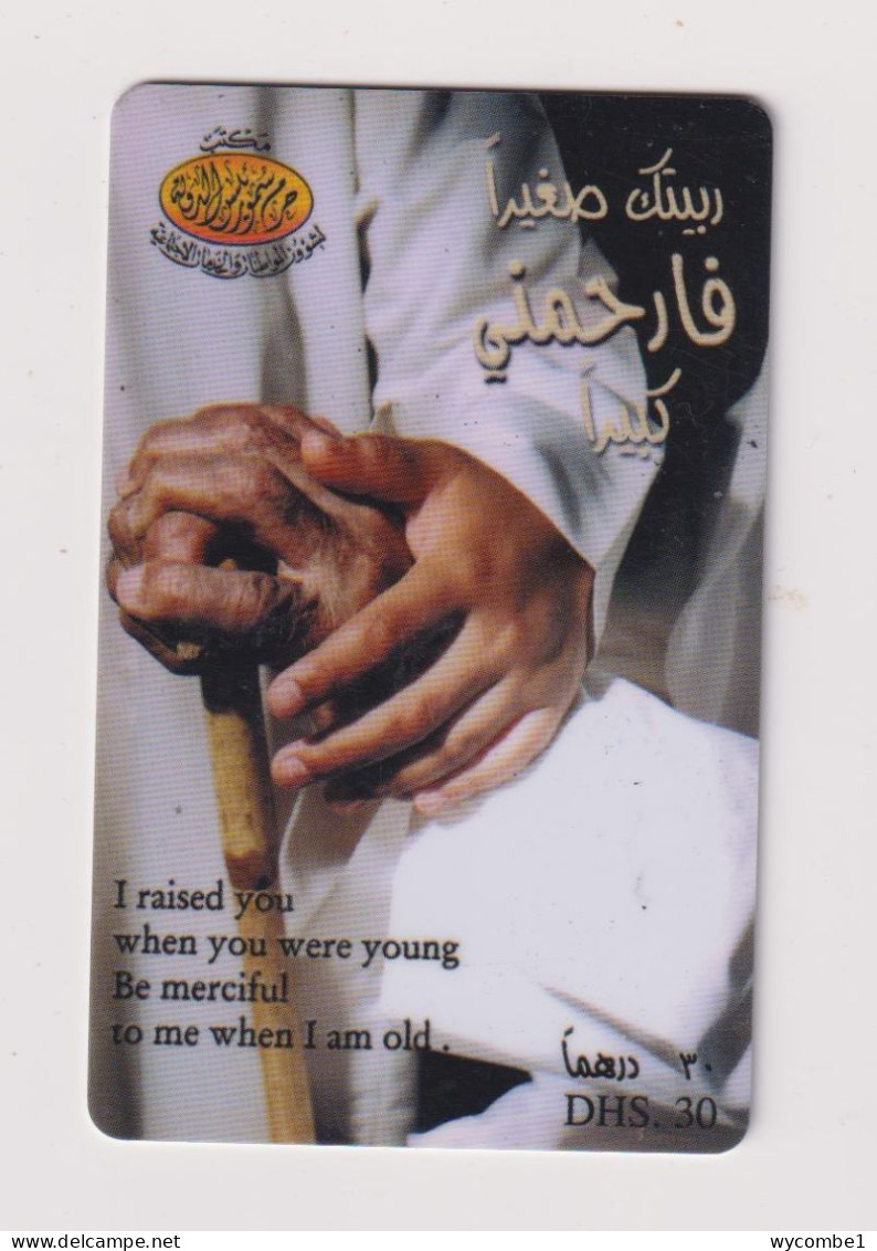 UNITED ARAB EMIRATES - Elderly Hands Remote Phonecard - United Arab Emirates