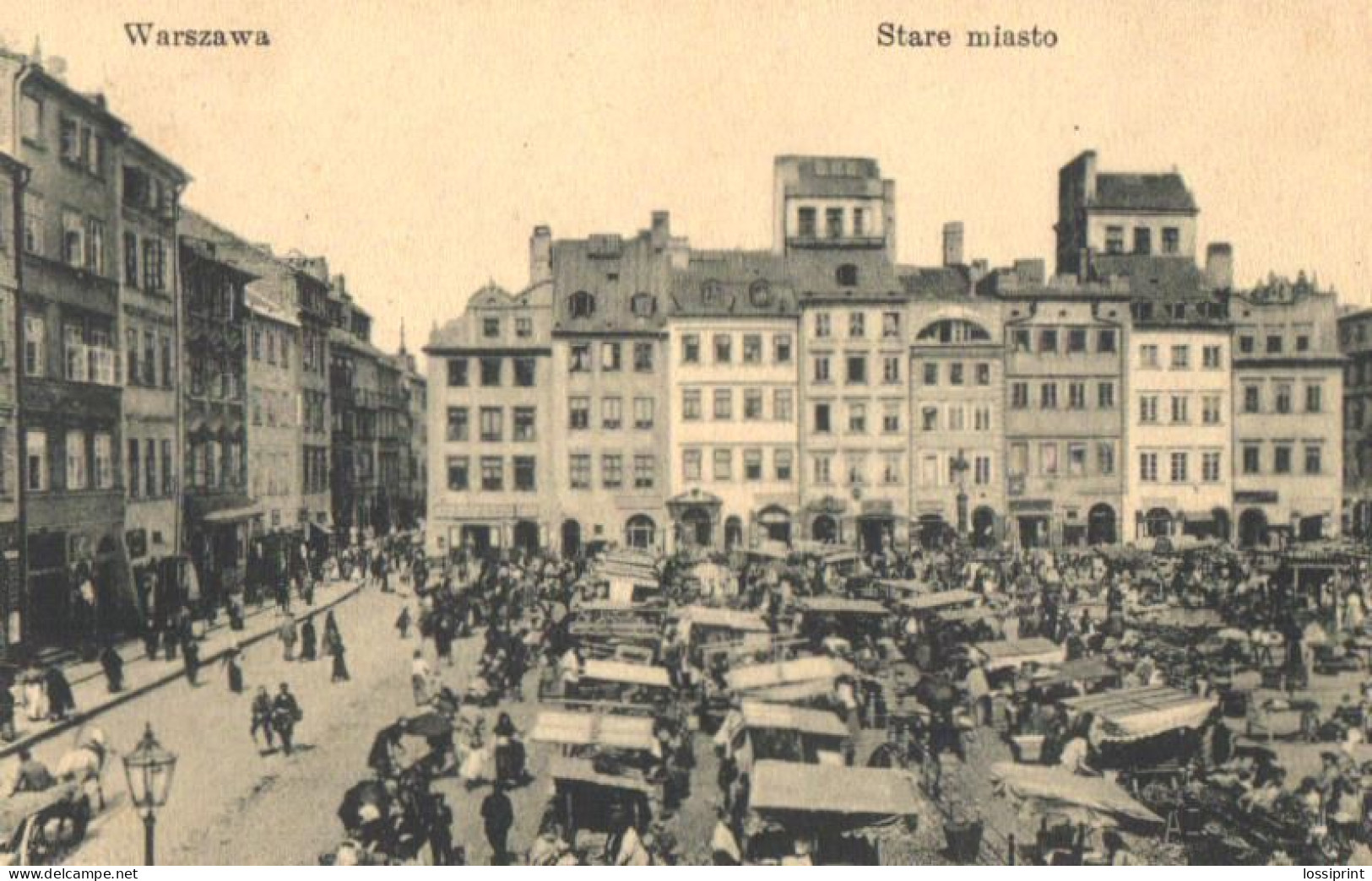 Russia:Ukraine:Fieldpost, Military Cancellation 114 Field Reserve Hospital, 1914, Warssawi Old Market View - Briefe U. Dokumente