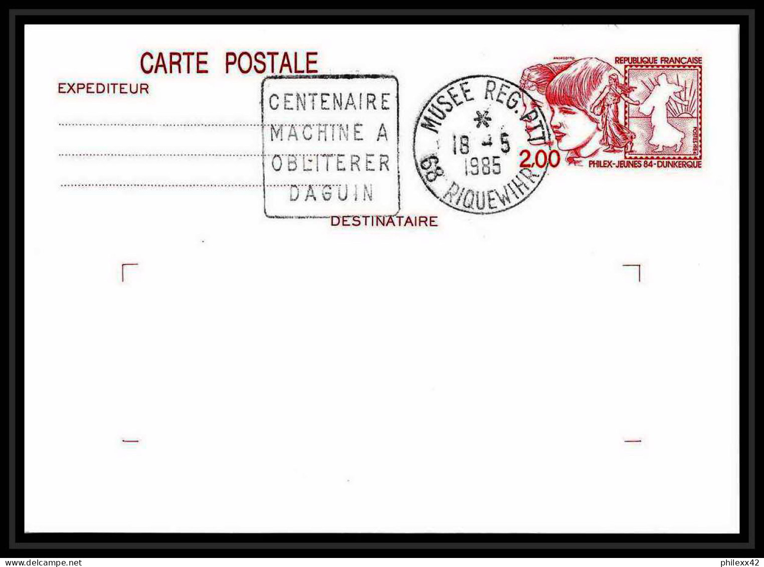 0485 France Entier Postal Stationery 2308 Philexjeune 84 Belle COLLECTION 8 Cartes Différentes - Collections & Lots: Stationery & PAP