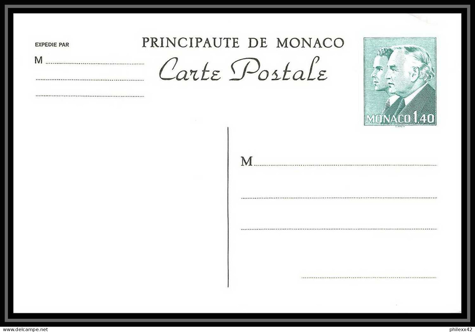 0615 Monaco Entier Entier Postal Stationery N°35 DALLAY Carte Postale Type Prince Raigner 3 - Entiers Postaux