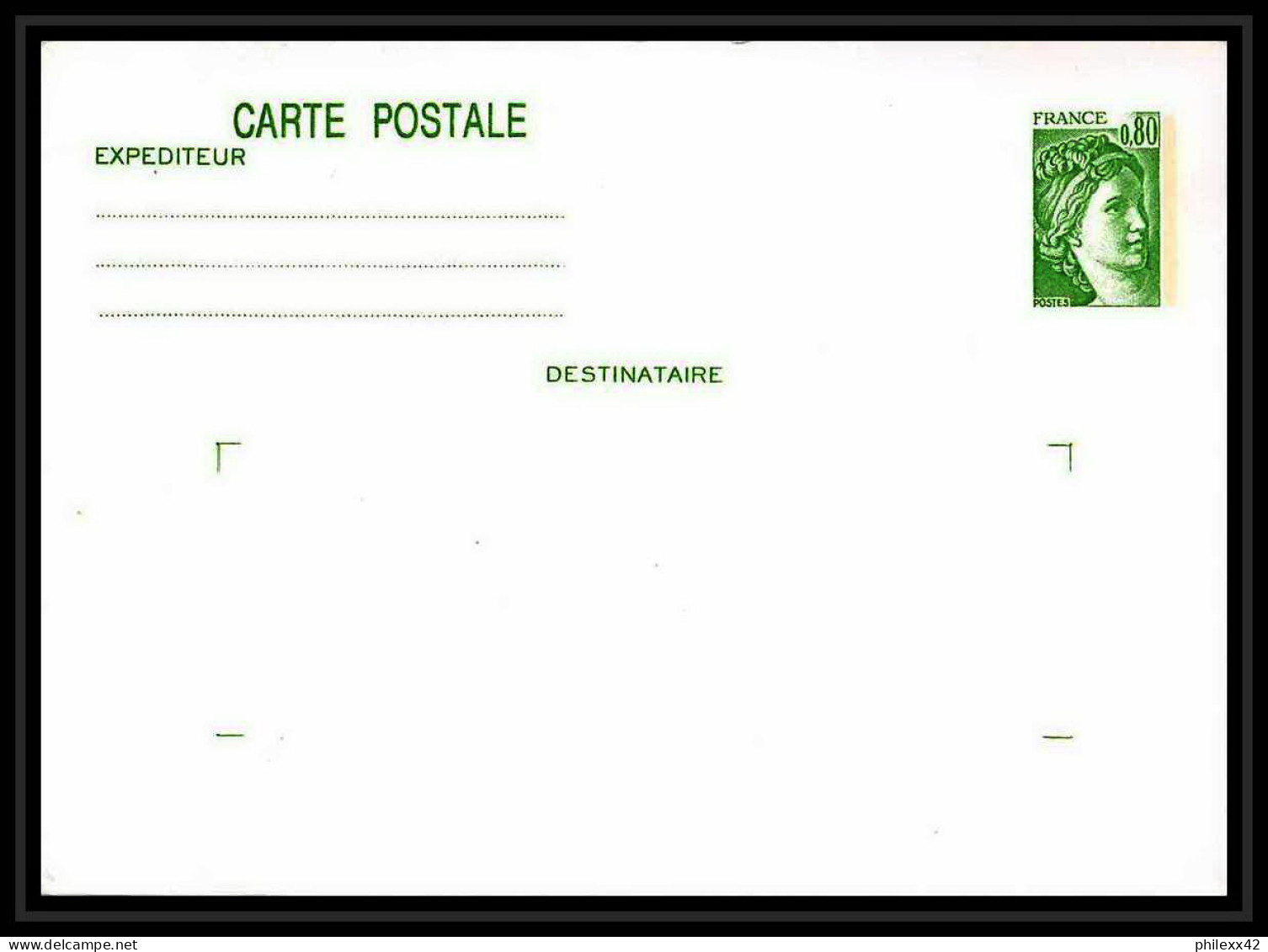 0701 France Entier Postal Stationery Prêt-à-Poster LOT 11 ENTIERS POSTAUX AU Type Sabine - Verzamelingen En Reeksen: PAP