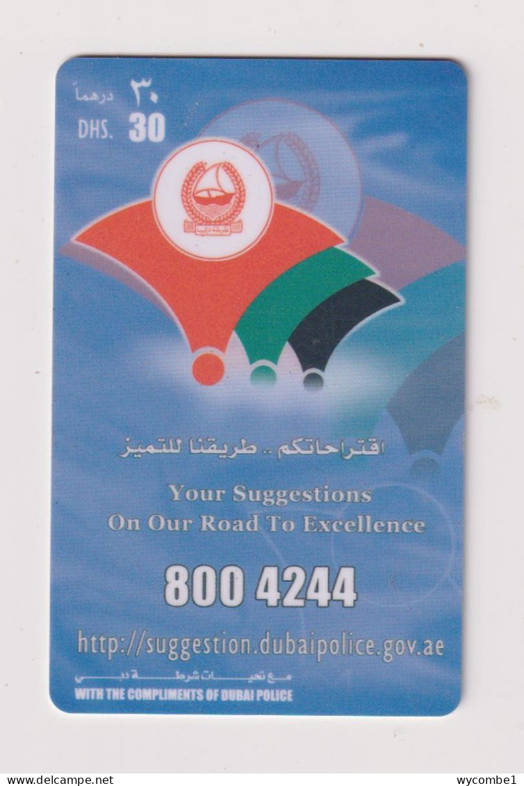 UNITED ARAB EMIRATES - Dubai Police Remote Phonecard - United Arab Emirates