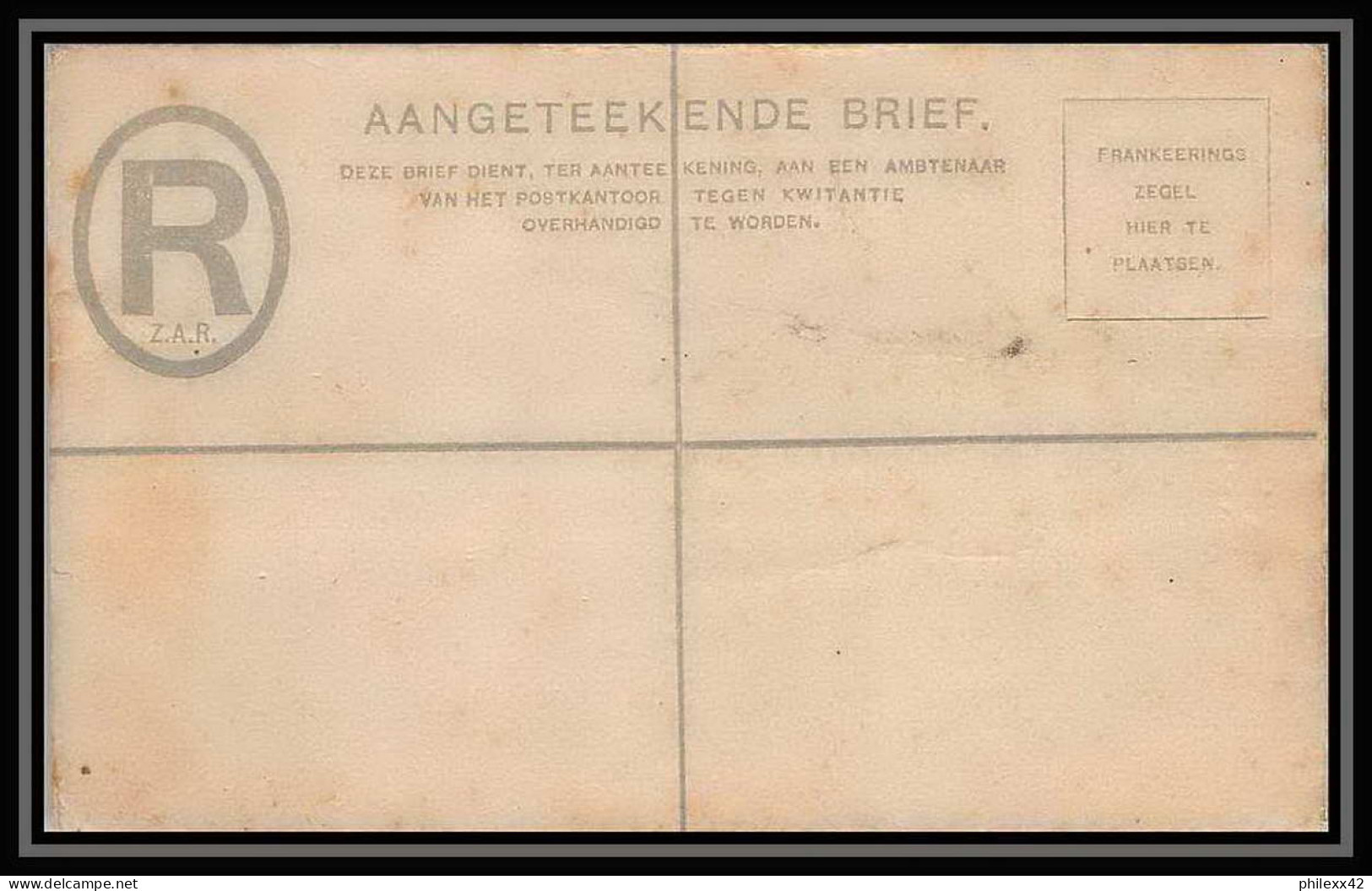 1623/ Afrique Du Sud (RSA) ZA Republiek Entier Stationery Enveloppe (cover) Recommandé Neuf - Nuova Repubblica (1886-1887)