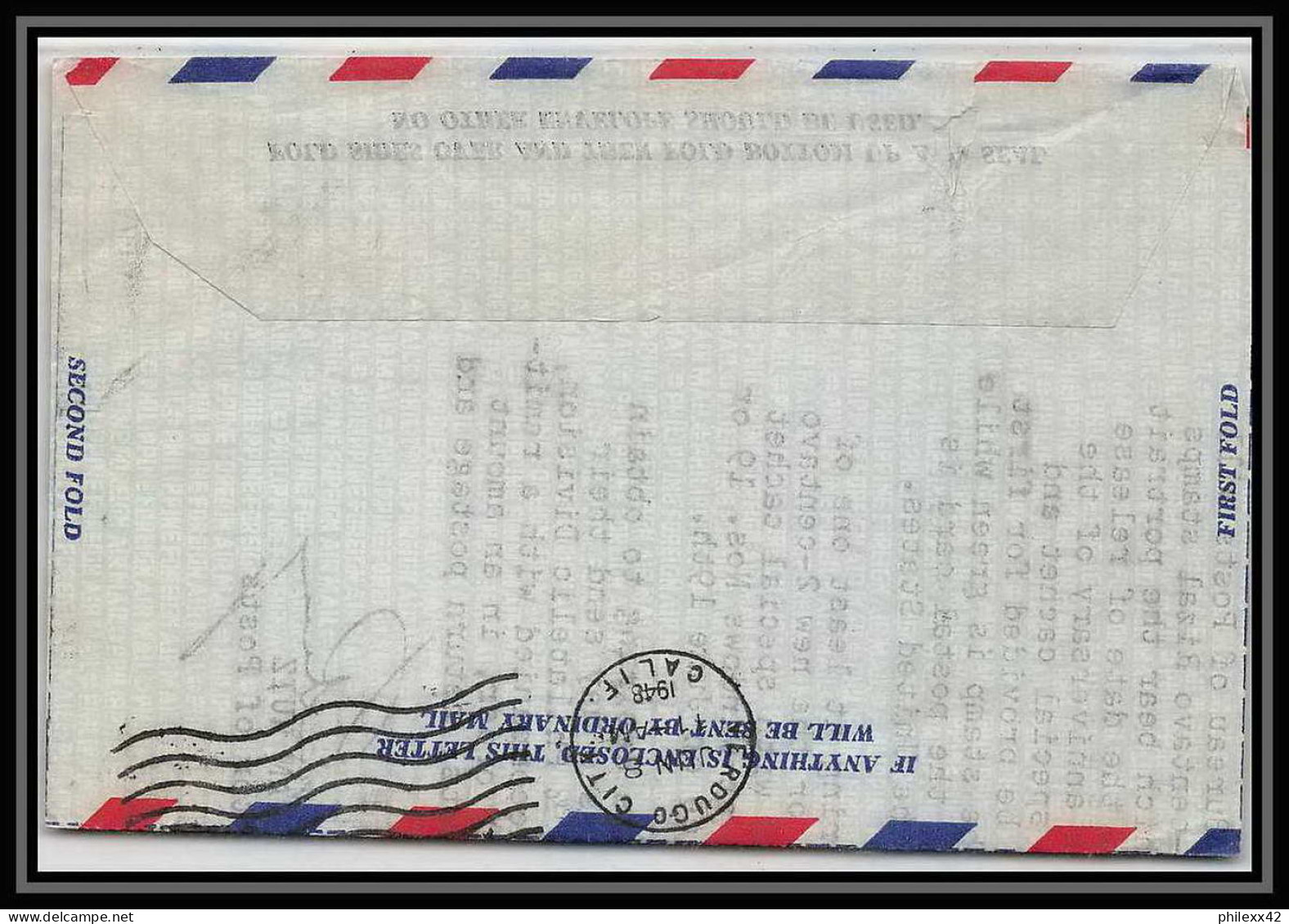 1863/ Philippines (pilipinas) Entier Stationery Aérogramme Air Letter N°2 Pour Usa 1948 - Filipinas