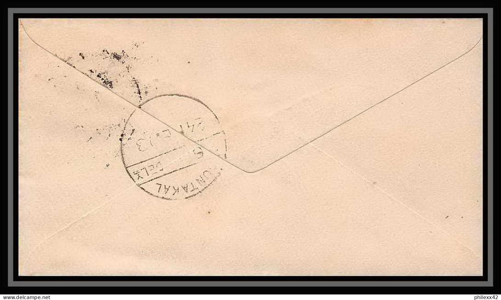 1929/ Inde (India) Entier Stationery Enveloppe (cover) N°4 Victoria 1/2 Anna Green Guntakal - Sobres