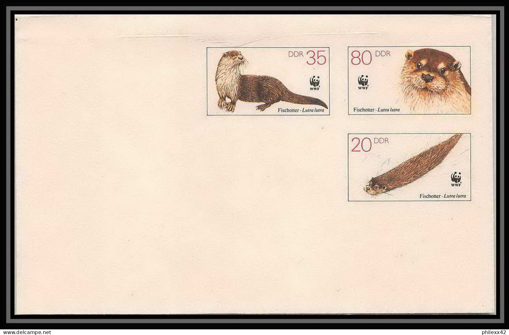 2167/ Allemagne (germany DDR) Lot De 3 Entiers Stationery Enveloppe (cover) Wwwf Animaux Animals 1987 - Sobres - Nuevos