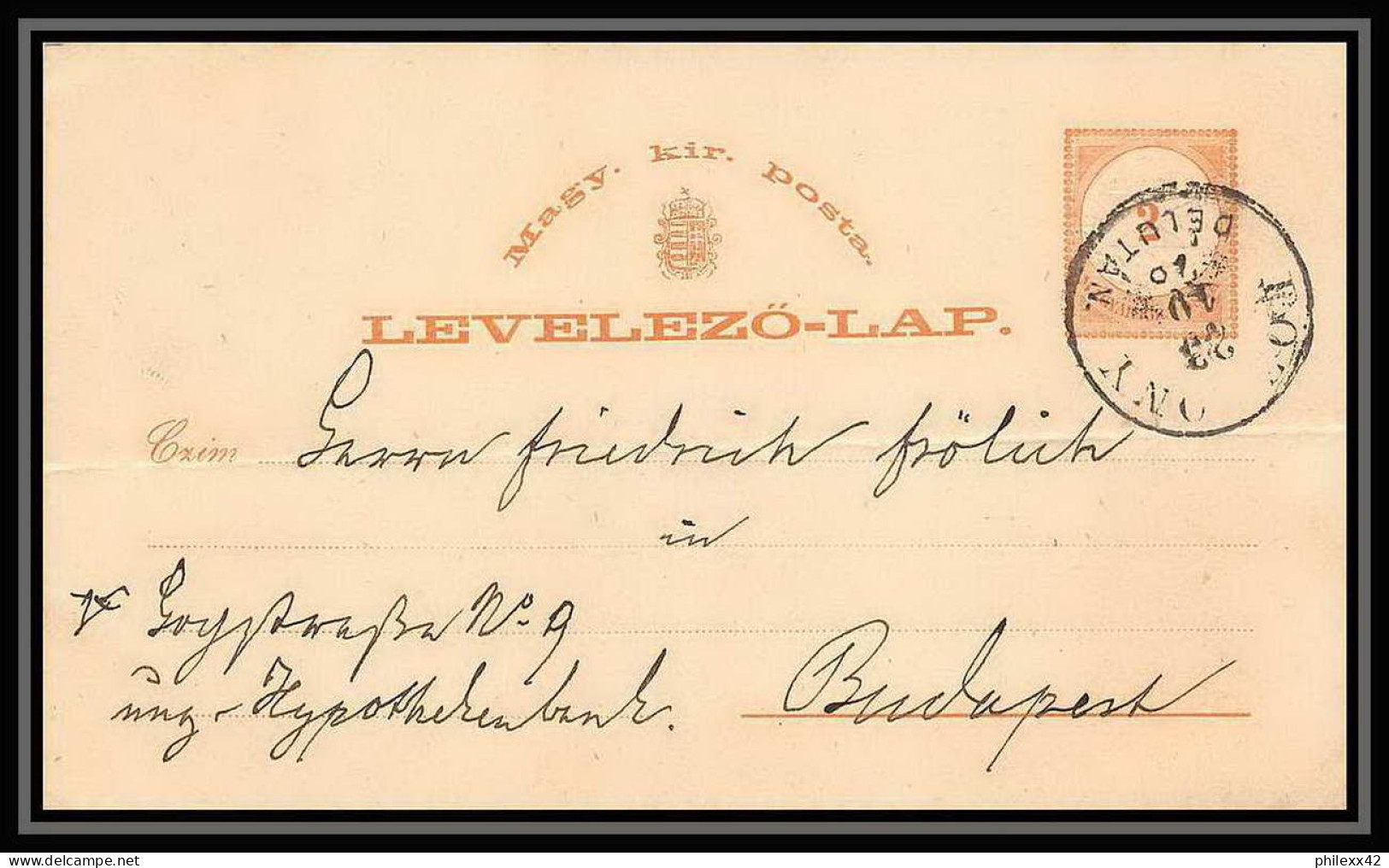 2295/ Hongrie (Hungary) Entier Stationery Carte Postale (postcard) N°14 1887 - Ganzsachen