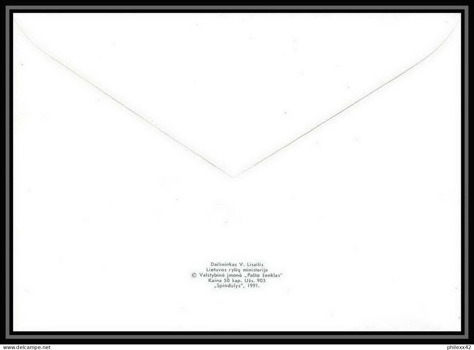 2501/ Lituanie Lietuva Entier Stationery Enveloppe (cover) 1991 SPORTO ZAIDYNES - Lettonie