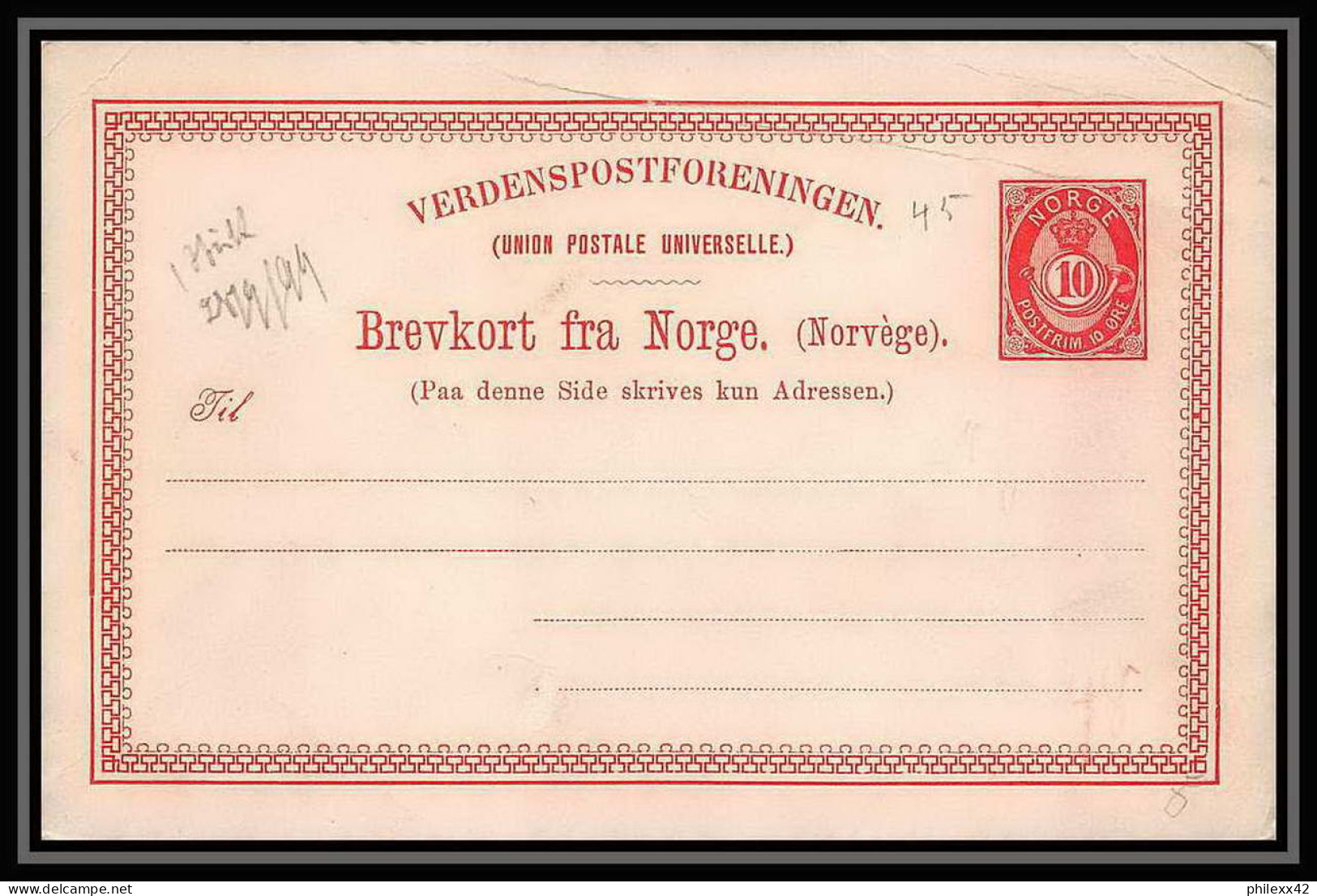 2772/ Norvège (Norway) Entier Stationery Carte Postale (postcard) N°15 Neuf  - Ganzsachen